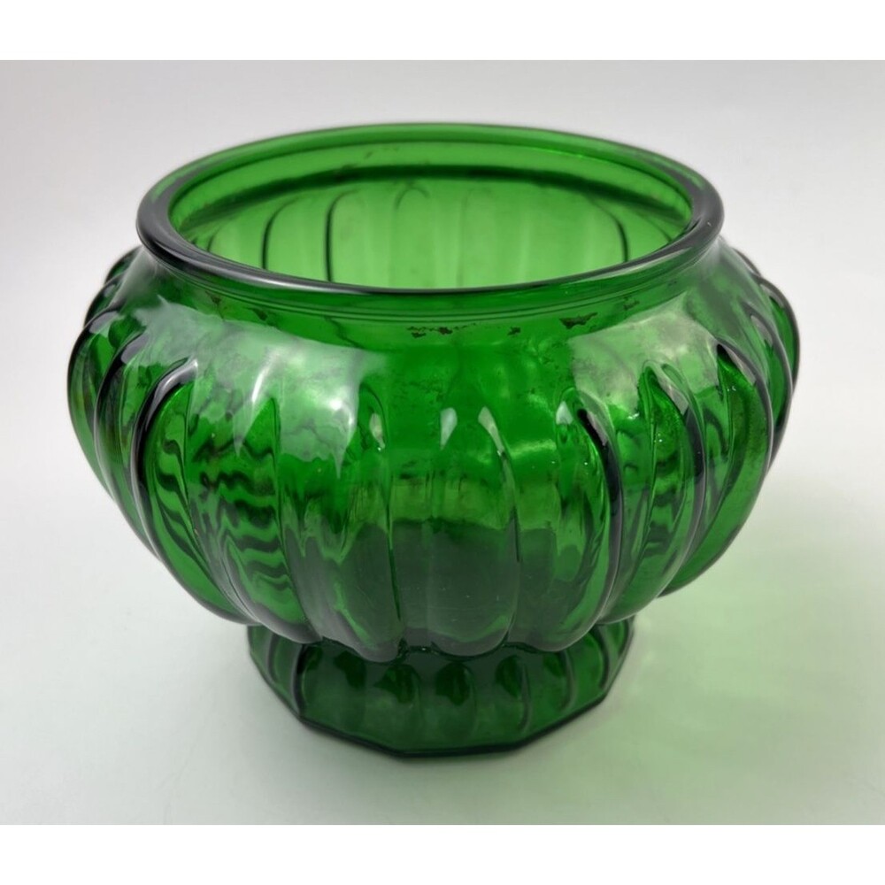 Vintage INARCO USA, #5441 Emerald Green Round Planter/Vase